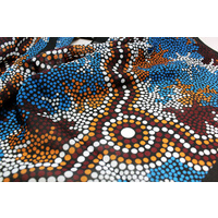 Hogarth Arts Aboriginal Art Polyester Chiffon Scarf - Wetland Dreaming
