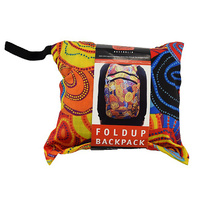 Jijaka Aboriginal Art Fold Up Backpack - Firestones
