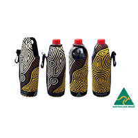 Bunabiri Aboriginal Art Neoprene Water Bottle Cooler - Fire Country Dreaming