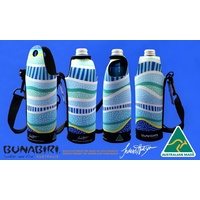 Bunabiri Aboriginal Art Neoprene Water Bottle Cooler - Rainbow Reef