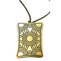 Iwantja Aboriginal Art Metal Pendant - Tjukula (Rectangle)