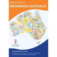 Large Folded Aboriginal Australia Wall Map 