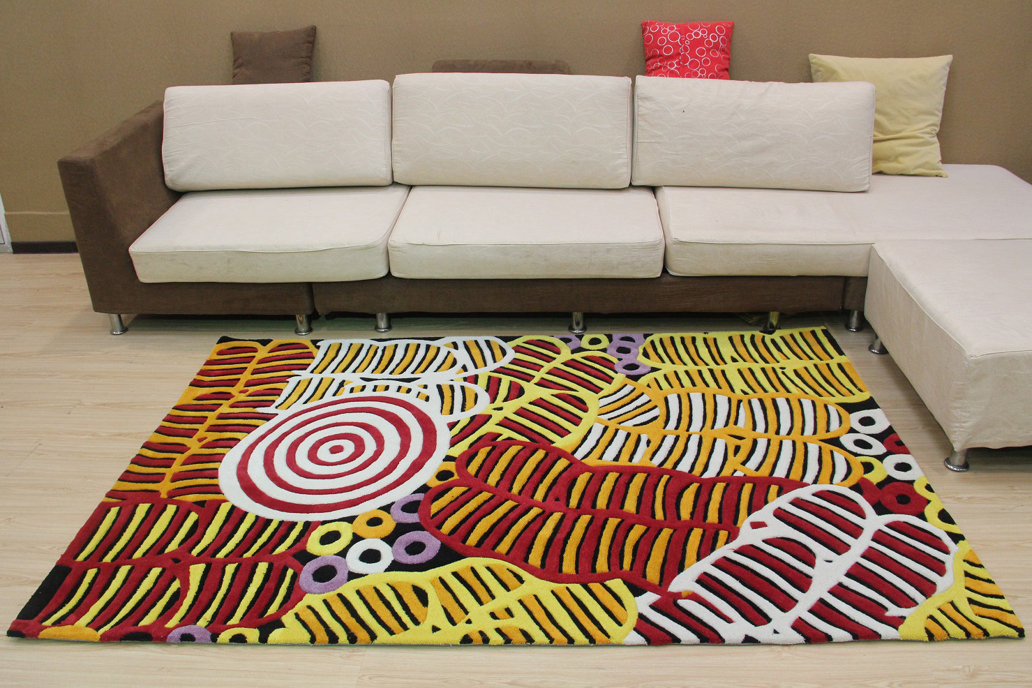 Aboriginal Handmade Rug (Acrylic 160x230) Bush Melon