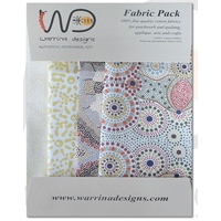 Aboriginal Fabric 4pce Quarter Pack [Ecru] - Aboriginal Design Fabric