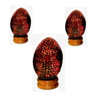 Aboriginal Art Handpainted Decorative Lacquered Egg & Stand