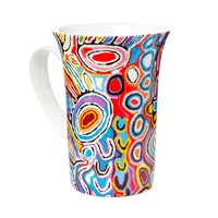 Warlukurlangu Aboriginal Art Giftboxed Mug -  Mina Mina Dreaming (Blue)