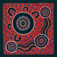 Allegria Handmade Aboriginal Art Pendant - Swimming After Rain