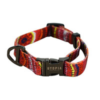 Utopia Aboriginal Design Dog Collar - Sunrise in My Mother's Country [size: Large]