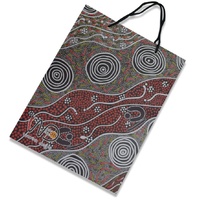 Warrina Aboriginal Art Giftbag (Large) - Bush Camp
