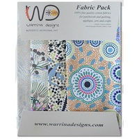 Aboriginal Fabric 4pce Quarter Pack [Ecru] - Aboriginal Design Fabric