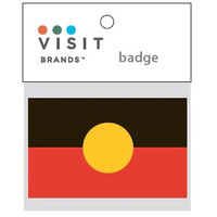 Aboriginal Flag Iron-on Woven Badge (90mm x 45mm)