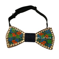 Handpainted Aboriginal Art Timber Giftboxed Bowtie - Contemporary