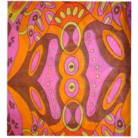 Keringke Aboriginal Art Cotton Voile Sarong (Pink/Orange) - 1.8m