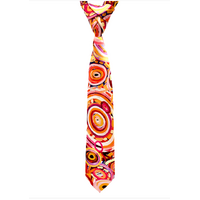 Better World Aboriginal Art Digital Print Boxed Polyester Tie - Ramindjeri RUWI 