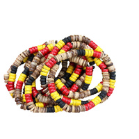 Aboriginal Stretch Wristband - Wood Beads