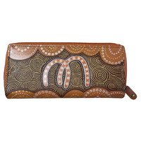 By Meeka Genuine Leather Ladies Tri-Fold Wallet (11cm x 21cm) - Sibling Bond (Tan)