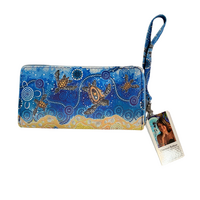 Chernee Sutton Aboriginal Art Large Zipped Wallet - Yuanati (Turtle)