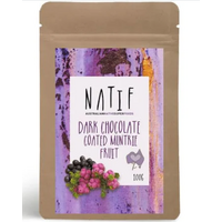 NATIF Dark Chocolate Coated Muntrie Fruit - 100g