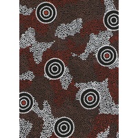  Amicitia (Black)  - Aboriginal design Fabric