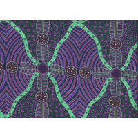 Cross Seeds (Purple) - Aboriginal design Fabric