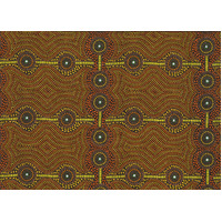 Desert Landscape (Yellow) - Aboriginal design Fabric