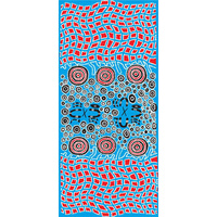 Fire Dreaming (Blue)- Aboriginal design Fabric