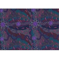 Roaring Forties (Purple) - Aboriginal design Fabric