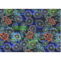 Sea Dreaming (Blue) - Aboriginal design Fabric