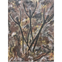 David Miller Aboriginal Art/Painting Stretched Canvas (60cm x 80cm) - The Cave