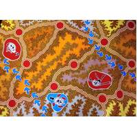 Stephen Hogarth Stretched  Original Aboriginal Art Canvas (143cm x 94cm) - North South