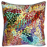 Firesparks - Utopia Aboriginal Art Waterproof Outdoor Cushion Cover (50cm x 50cm)