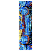 Aboriginal Art Handmade Wool Runner (Chainstitched) (76 x 304cm) - Two Sisters