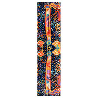Aboriginal Art Handmade Wool Runner (Chainstitched) (76 x 304cm) - Mulga Country