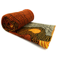Better World Aboriginal Art Knitted Cotton Throw Rug - Sandhills