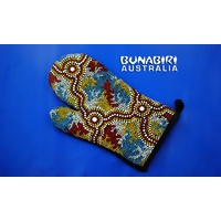 Bunabiri Aboriginal Art Oven Glove - Wetland Dreaming