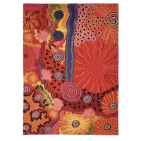 Better World Aboriginal Art Digital Print Cotton Teatowel - Travelling through Country