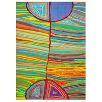 Better World Aboriginal Art Digital Print Cotton Teatowel - Snake Vine Dreaming