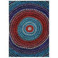 Better World Aboriginal Art Digital Print Cotton Teatowel - Waterhole