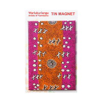 Warlukurlangu Aboriginal Art Tin Fridge Magnets - Yuendamu Door 18