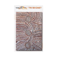 Yarliyil Aboriginal Art Tin Fridge Magnet - Dungi Valley
