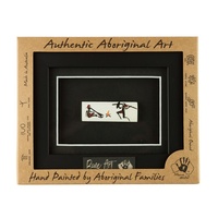 Framed Handpainted Aboriginal Bone Art - Bar (Small)