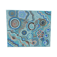 Maree Bradbury Aboriginal Art Stretched Canvas (30cm x 25cm) - Quandamooka Country (Spring)