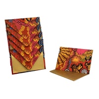 Handmade Paper Aboriginal Art Giftcard &amp; Envelope (Set 5) - Travelling Through Country