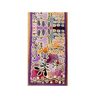 Better World Aboriginal Art Cotton Tablerunner (150cm x 45cm) - Yam and Bush Tomato Dreamings