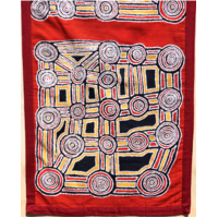 Better World Aboriginal Art Cotton Tablerunner (150cm x 45cm) - Snake Dreaming