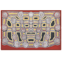 Better World Aboriginal Arts Aboriginal design Cotton Tablecloth (150cm x 230cm) - Snake Dreaming