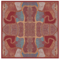 Better World Aboriginal Art Cotton SquareTablecloth (150cm x 150cm) - Salt Lake