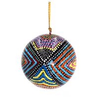 Better World Aboriginal Art Lacquered Xmas Ball Decoration - Jukurrpa