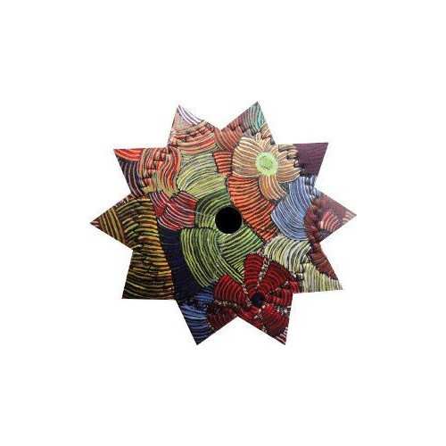 Utopia Aboriginal Art Neoprene Wine Glass Coaster Cover (Star) - Pencil Yam