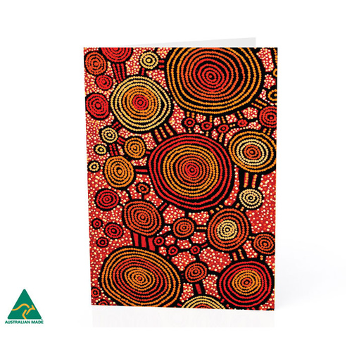 Warlukurlangu Aboriginal Art Giftcard - Emu Dreaming